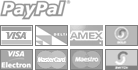 We accept all major credit cards via PayPal